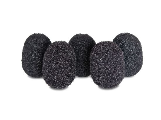 Lavalier Foams Black (10 packs of 5)