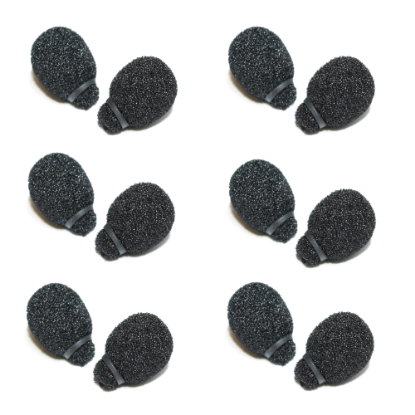 Imagen de Miniature Lavalier Foams Black (1 pack of 10)